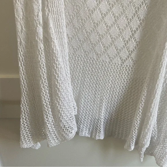 90s Y2K Le Chateau White Open Knit Cardigan - Picture 3 of 9
